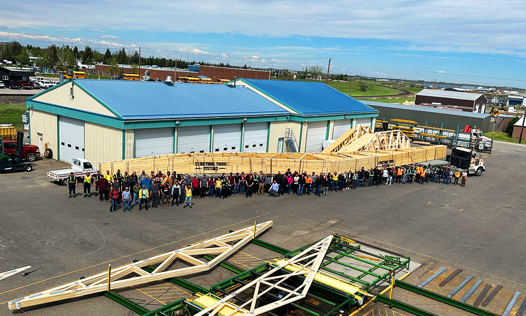 A Feat for Fort Macleod: 120 Foot Clear Span Roof Trusses