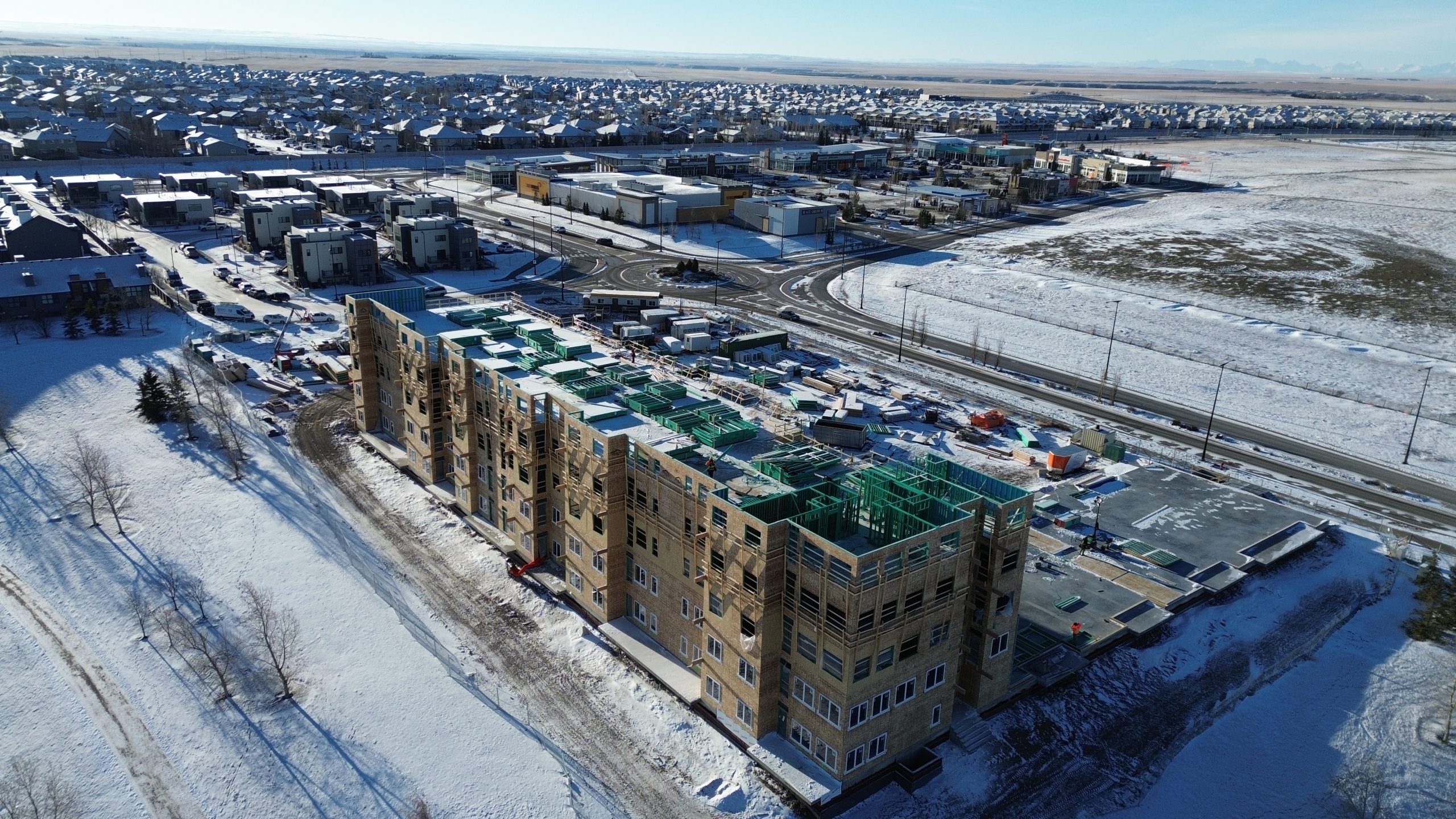 A major multifamily construction project in Lethbridge Alberta using our prefabricated wood products.