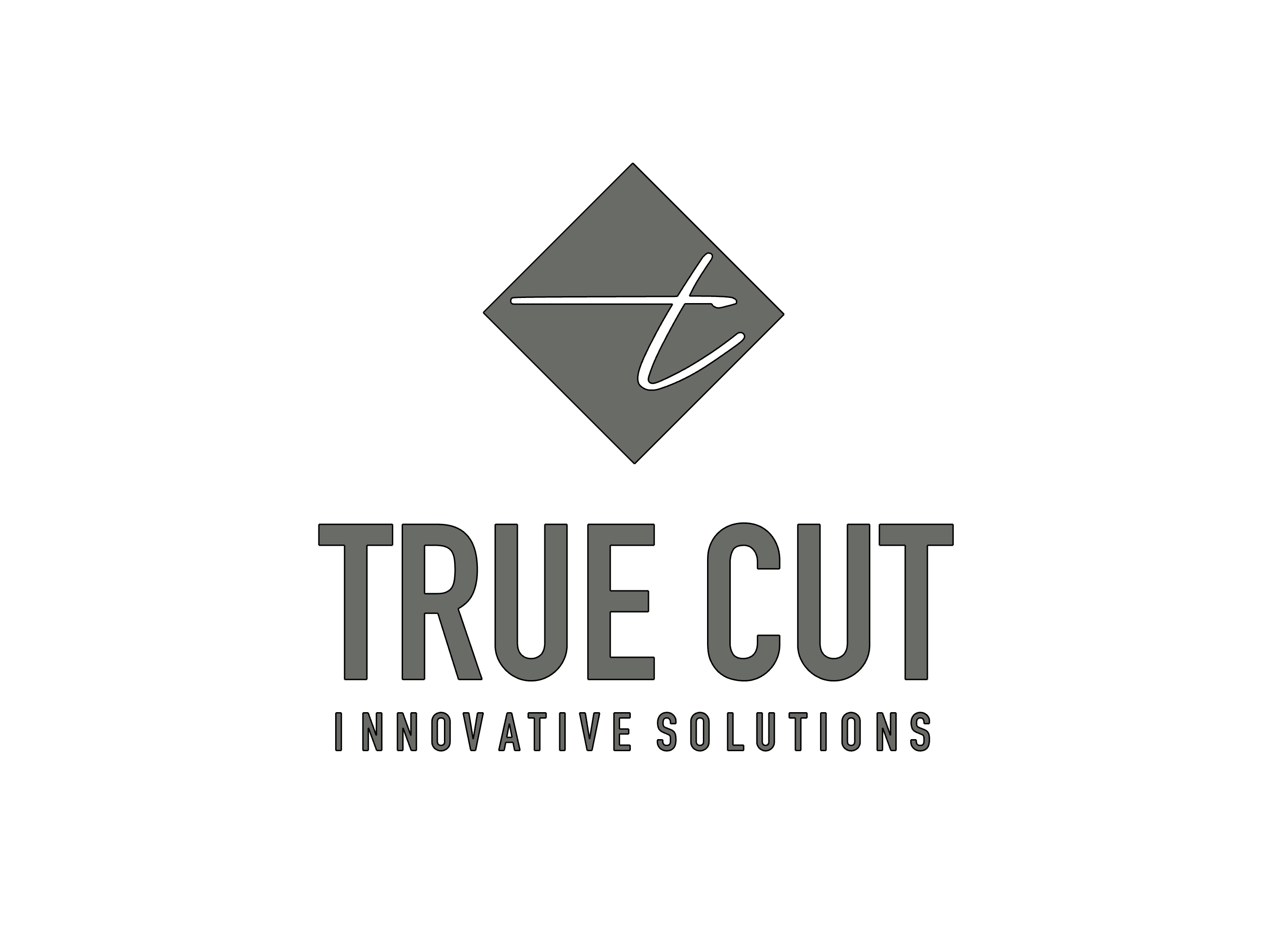 True cut logo