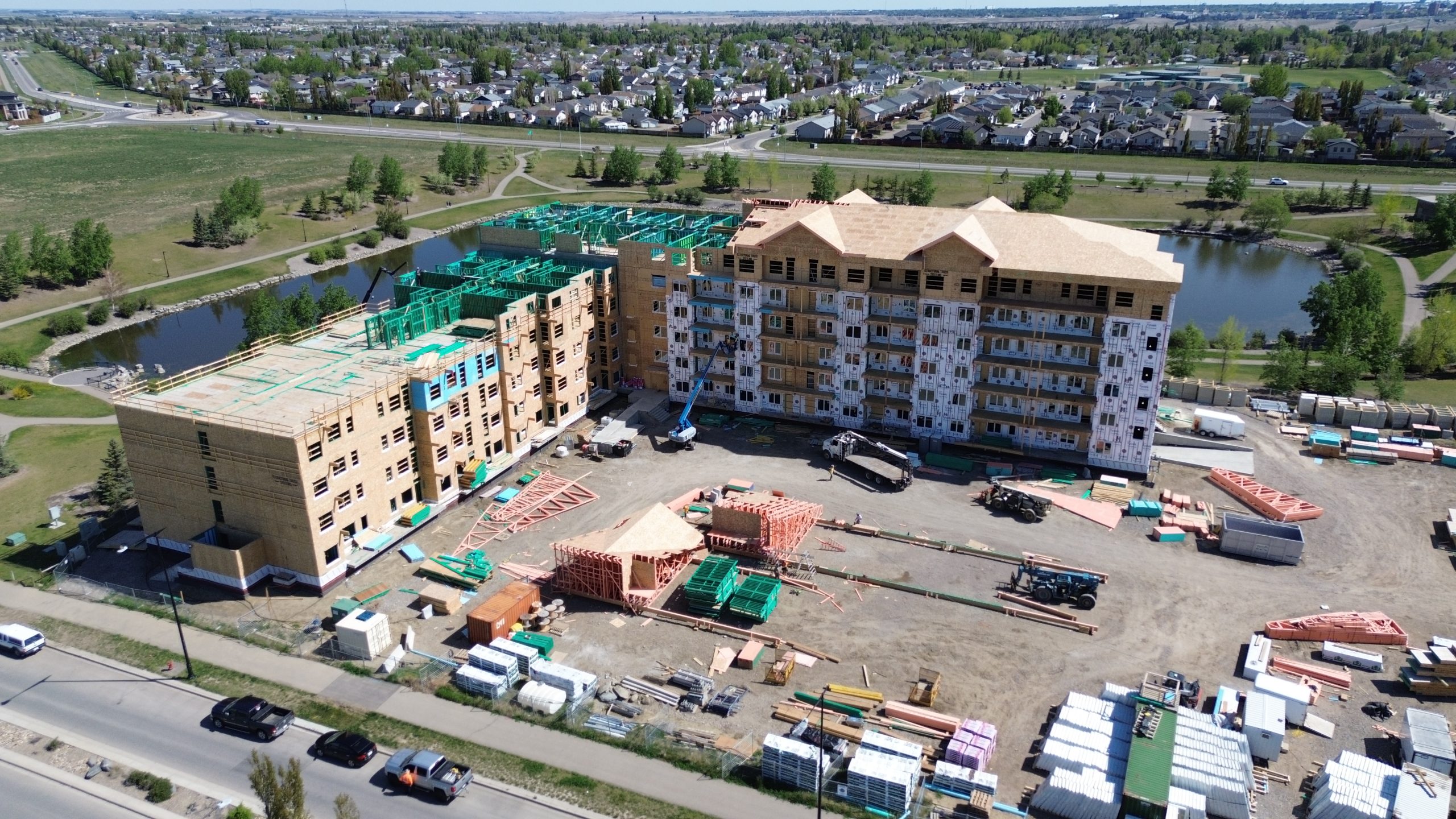 drone picture of Arbutus project in west Lethbridge